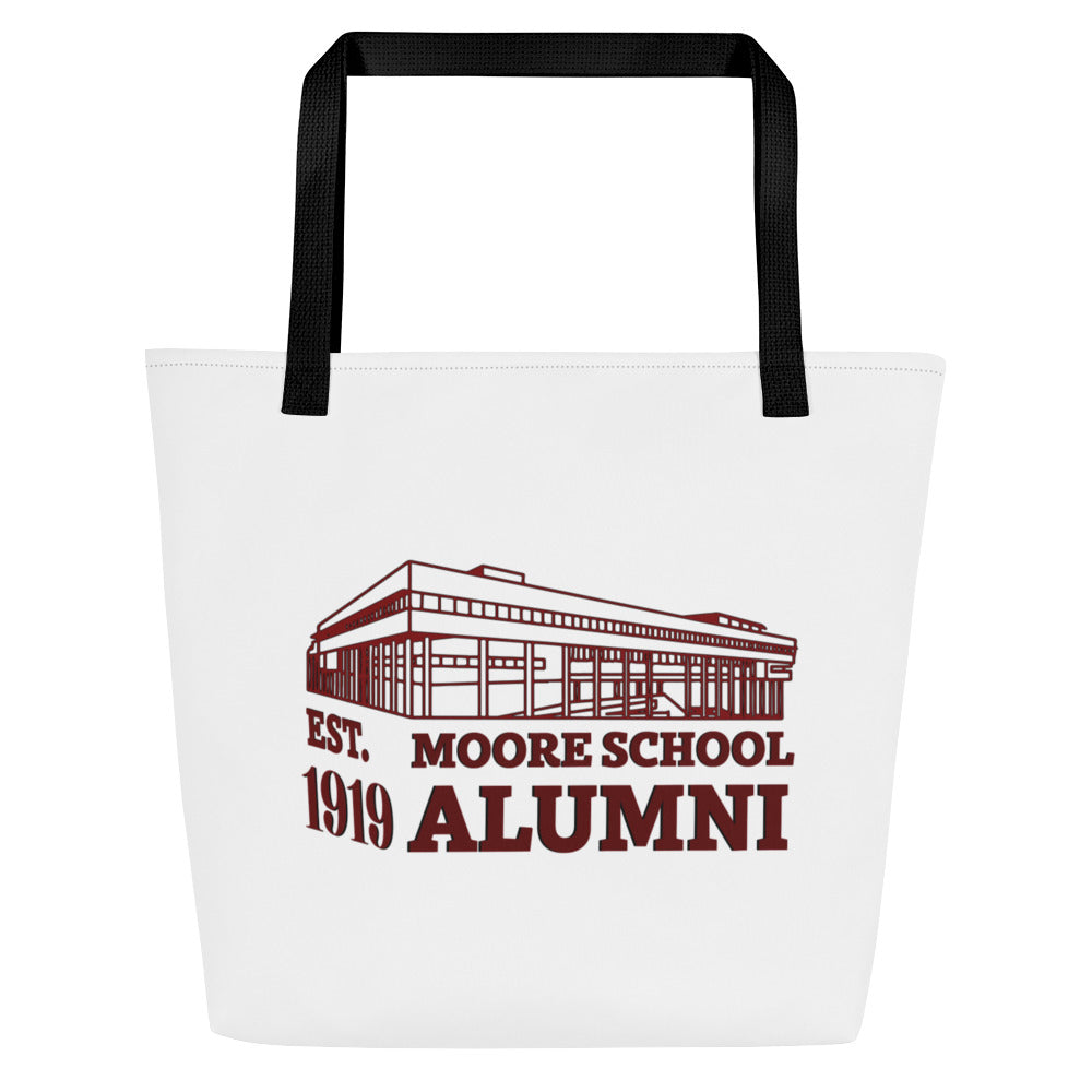 Moore School Alumni All-Over Print Large Tote Bag