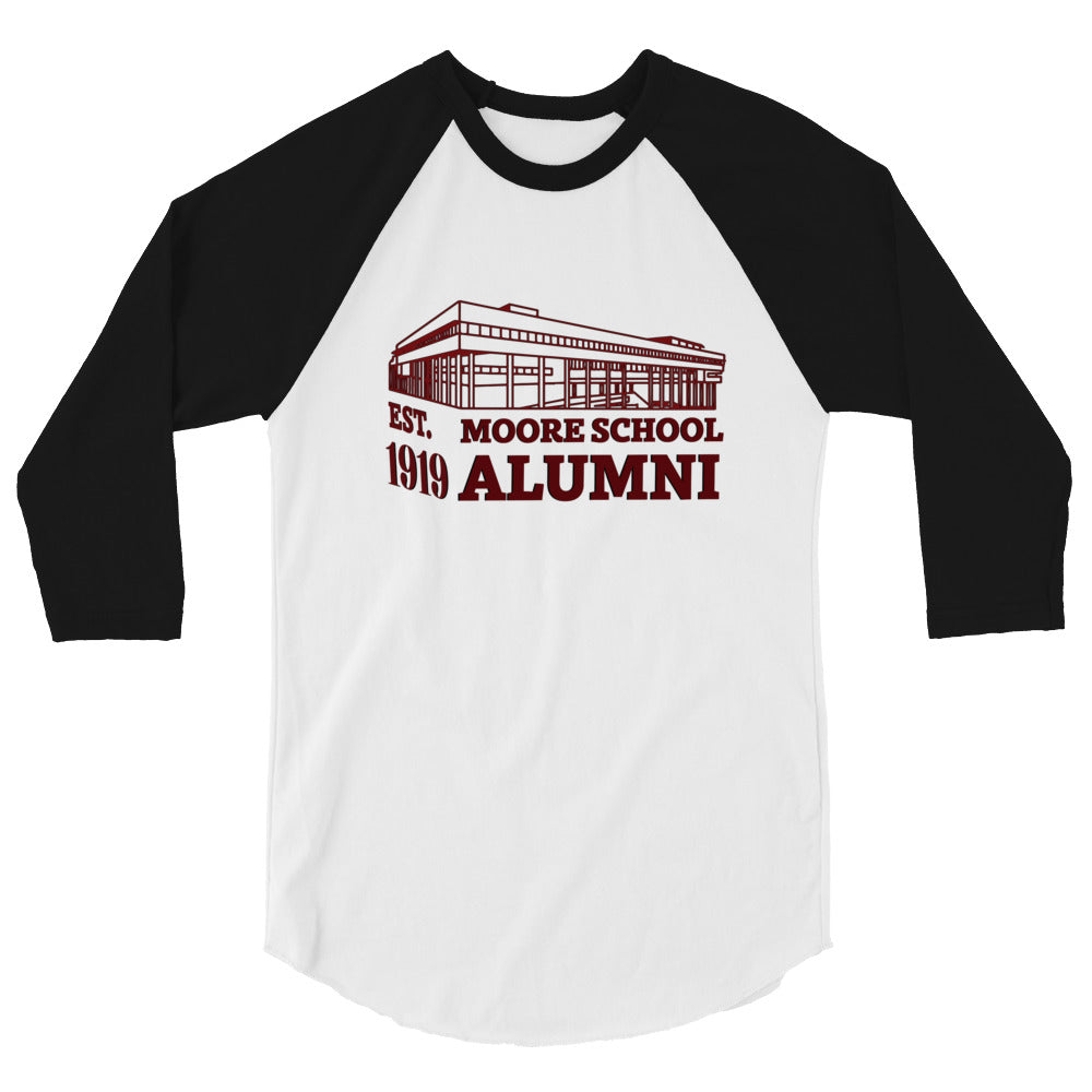 Moore School Alumni 3/4 sleeve raglan shirt