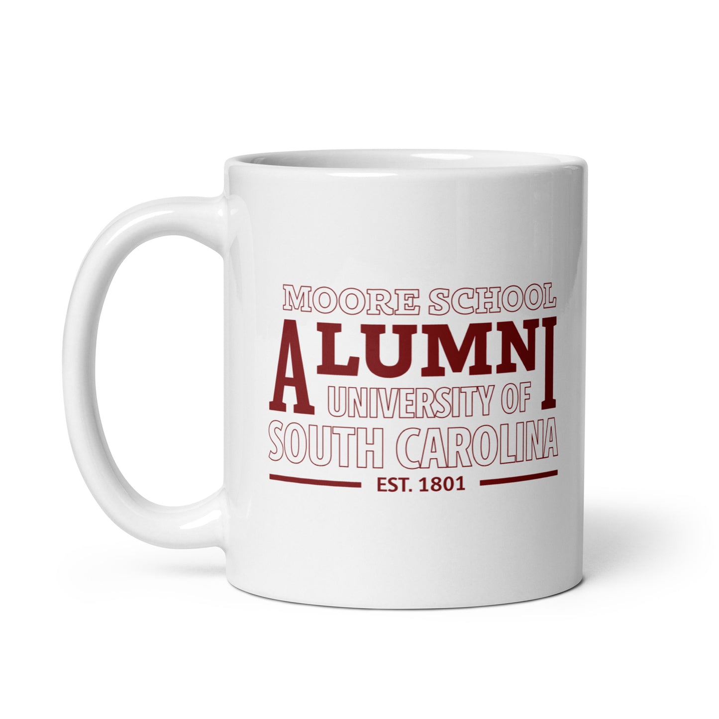 USC Moore Alumni White glossy mug
