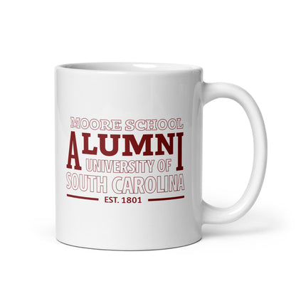 USC Moore Alumni White glossy mug